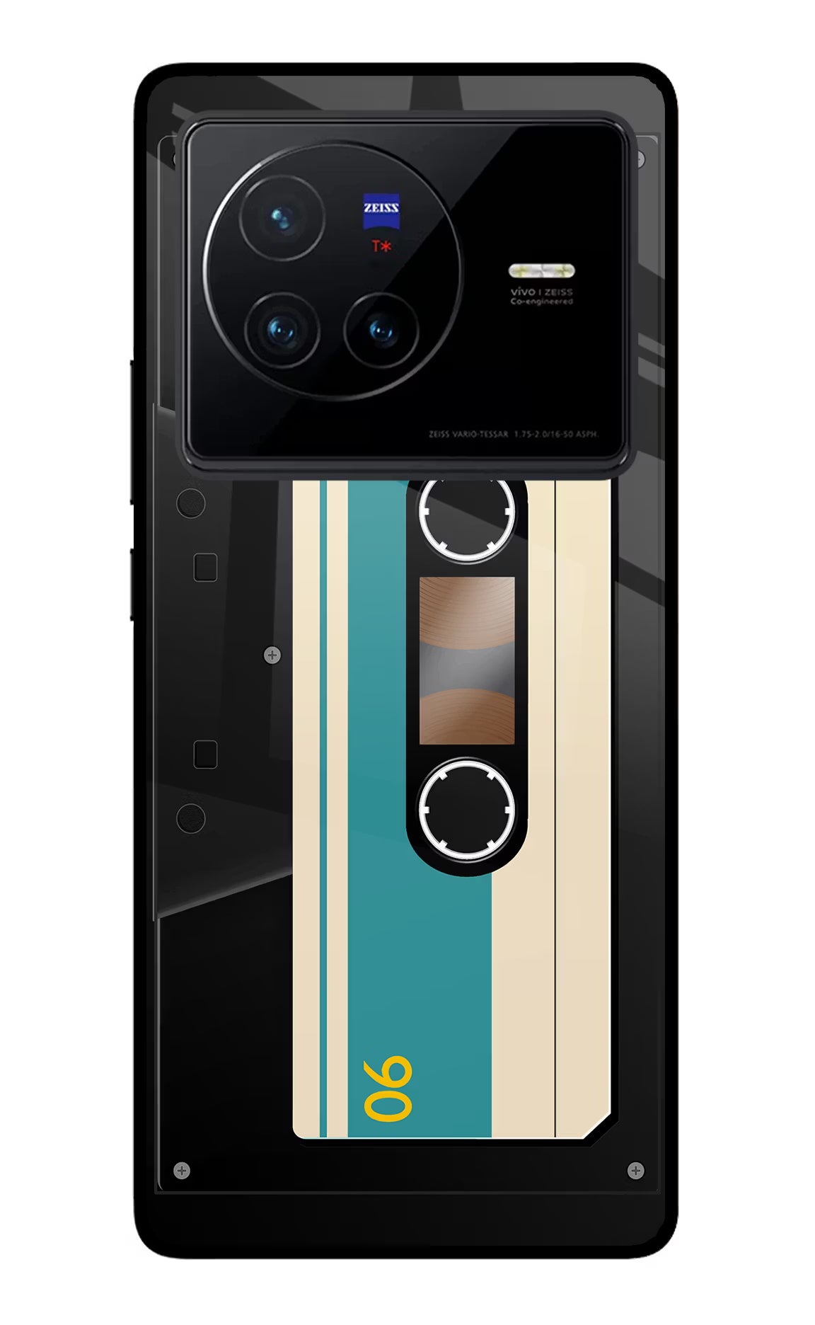 Cassette Vivo X80 Glass Case Back Cover by Casekaro