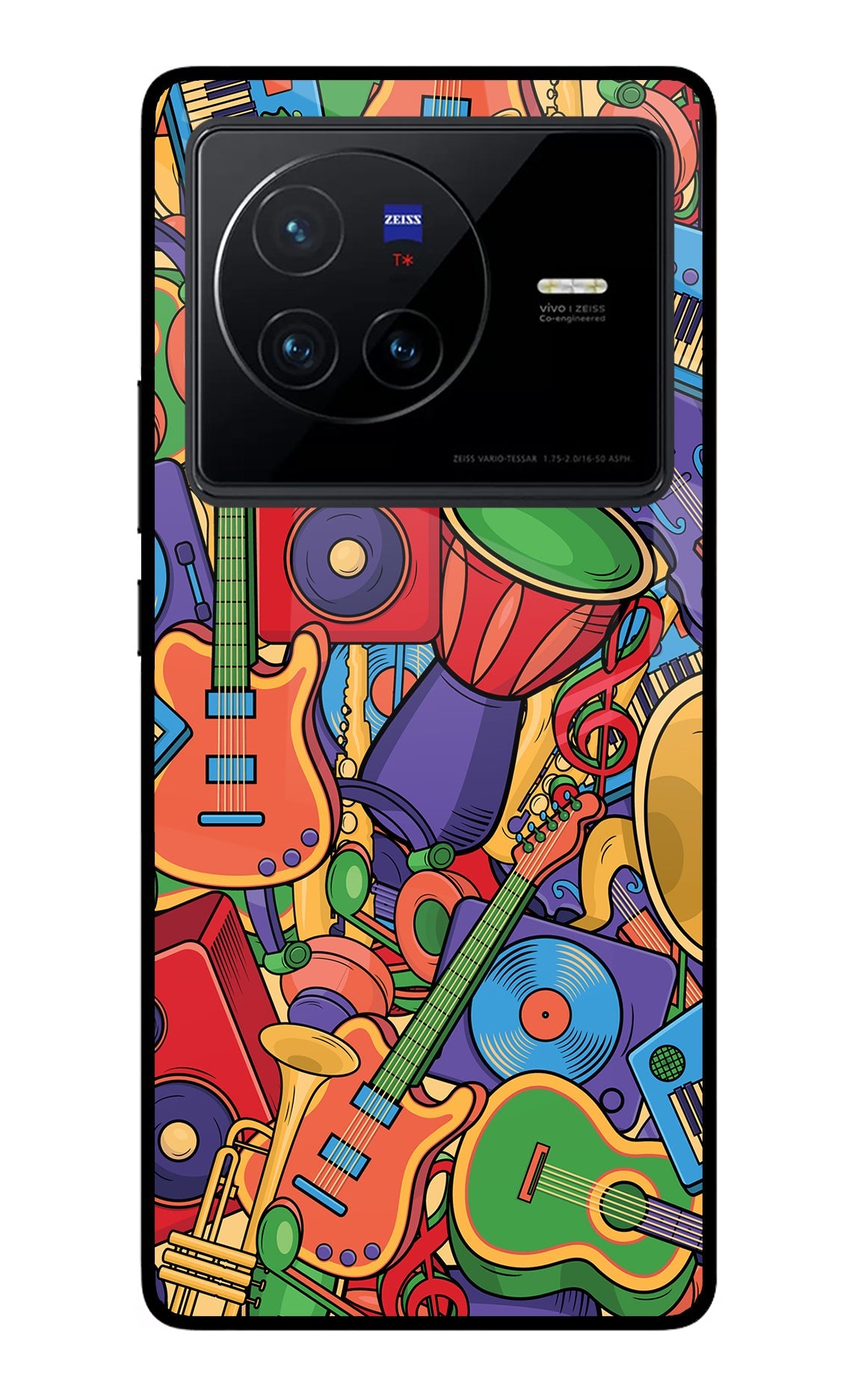 Music Instrument Doodle Vivo X80 Back Cover