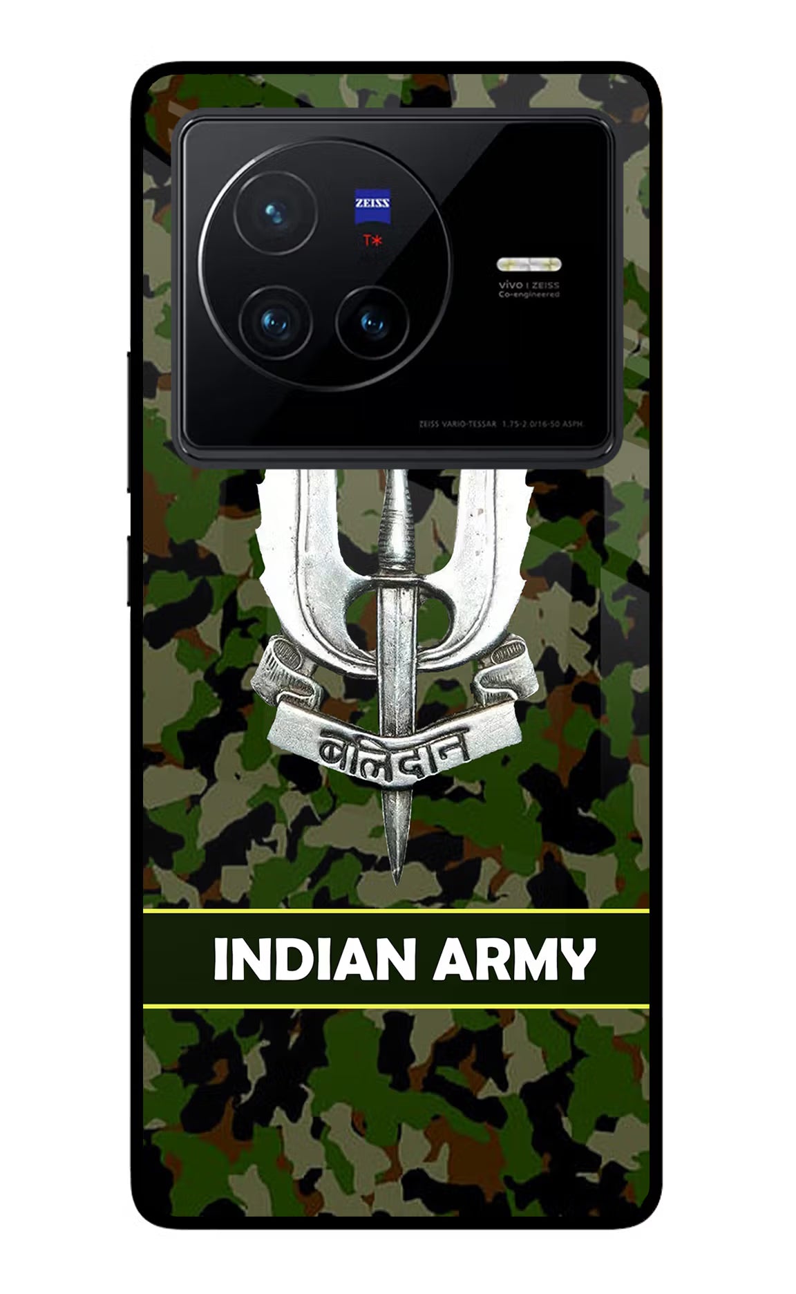 Balidan Indian Logo Vivo X80 Glass Case Back Cover by Casekaro