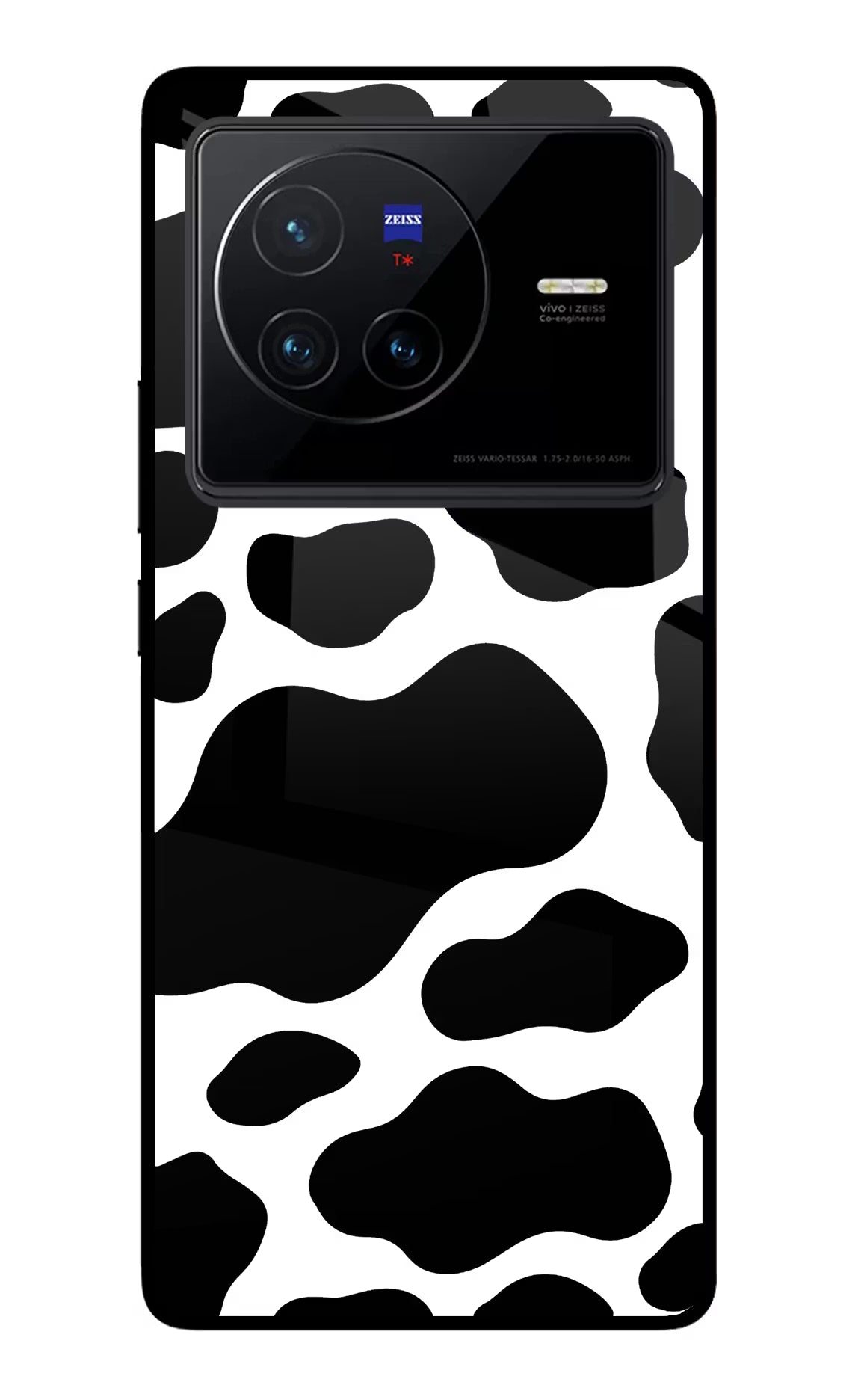 Cow Spots Vivo X80 Glass Case Back Cover by Casekaro