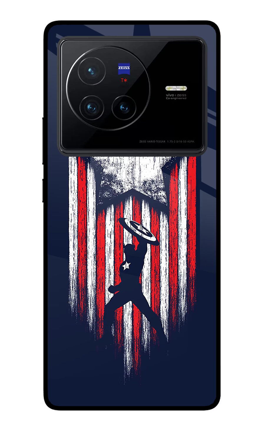 Captain America Marvel Art Vivo X80 Back Cover, Glass case