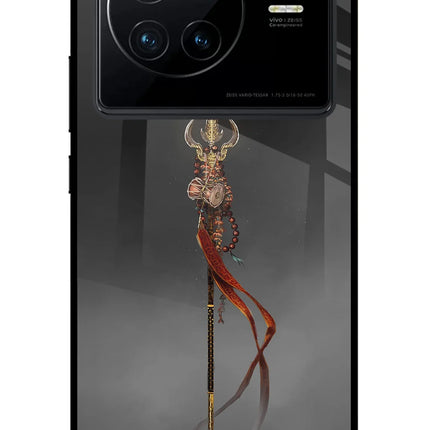 Shiv Trishul Vivo X80 Glass Case