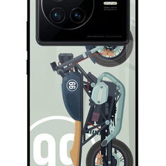 Classic Cafe Racer 99 Vivo X80 Glass Case