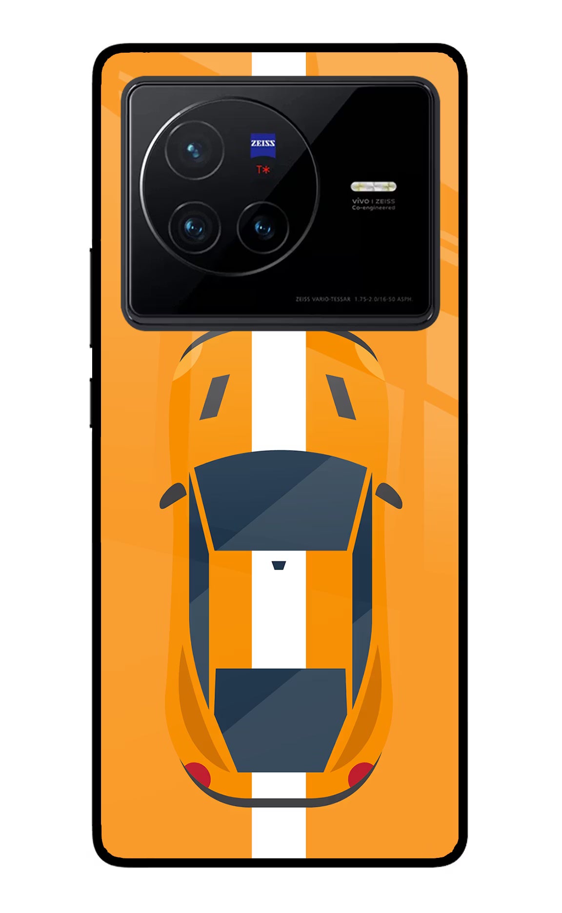 Highway Pursuit Vivo X80 Glass Case Back Cover by Casekaro