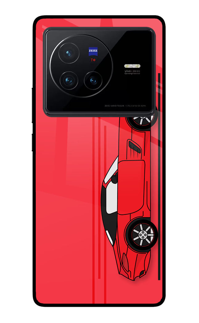 Red Velocity Vivo X80 Glass Case