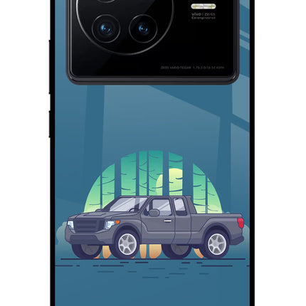 Retro Garage Vibe Vivo X80 Glass Case