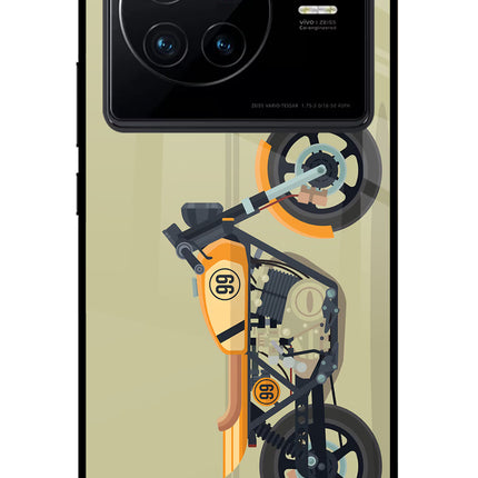 Vertical Speedster Vivo X80 Glass Case
