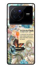 Aquarius Zodiac Vivo X80 Glass Case