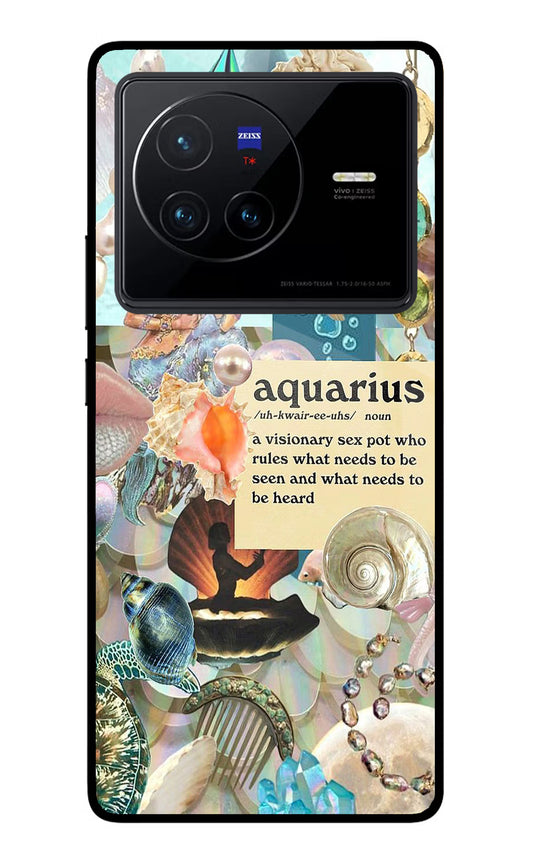 Aquarius Zodiac Vivo X80 Glass Case