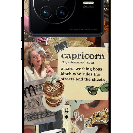 Capricorn Zodiac Vivo X80 Glass Case