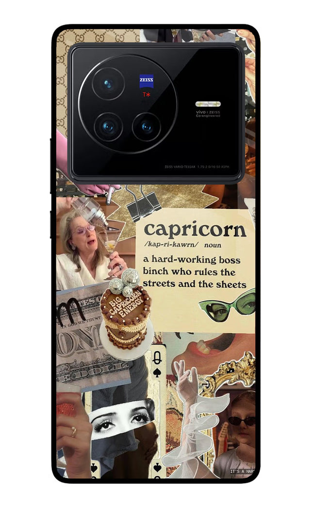 Capricorn Zodiac Vivo X80 Glass Case