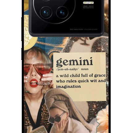 Gemini Zodiac Vivo X80 Glass Case
