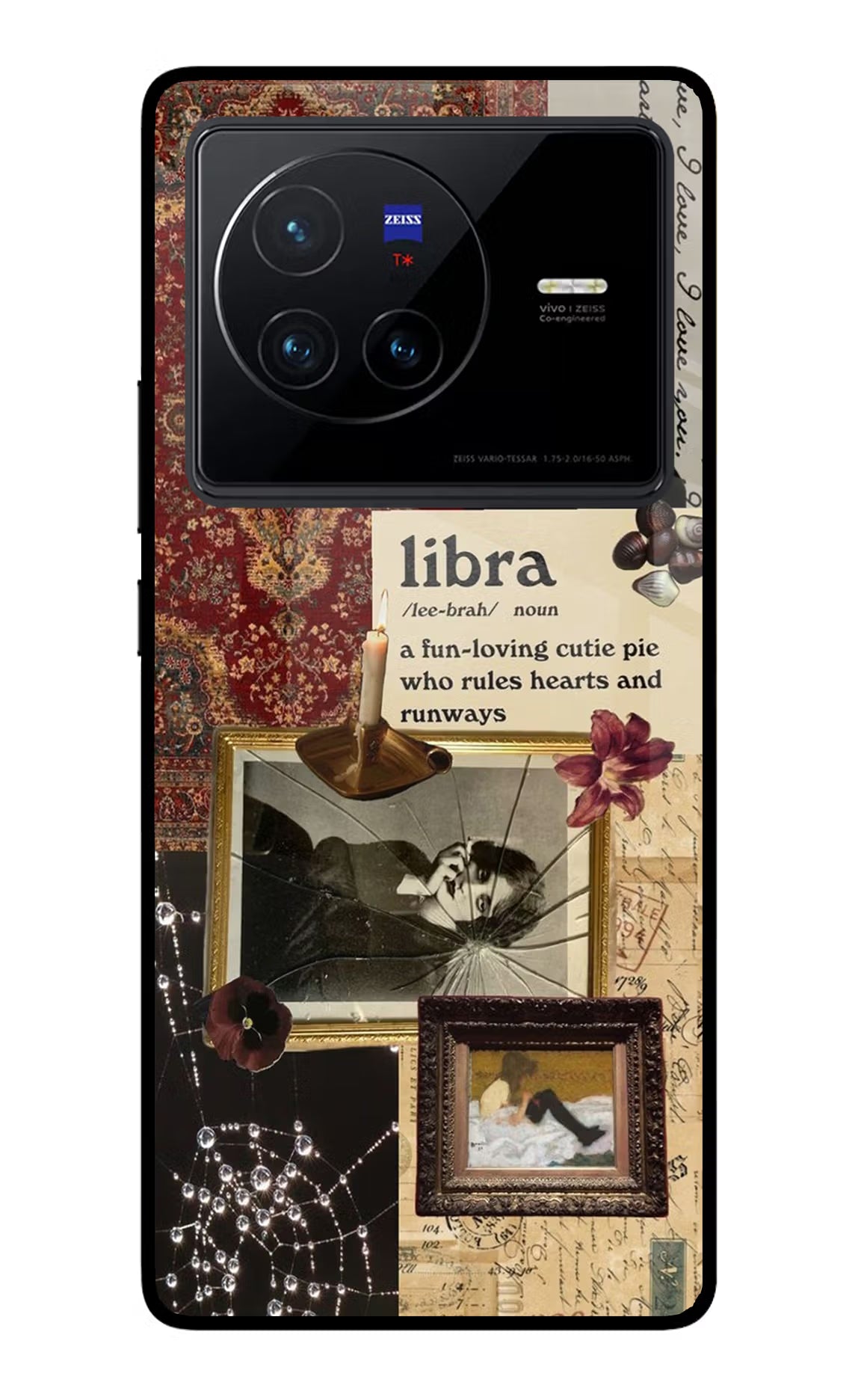 Libra Zodiac Vivo X80 Glass Case Back Cover by Casekaro