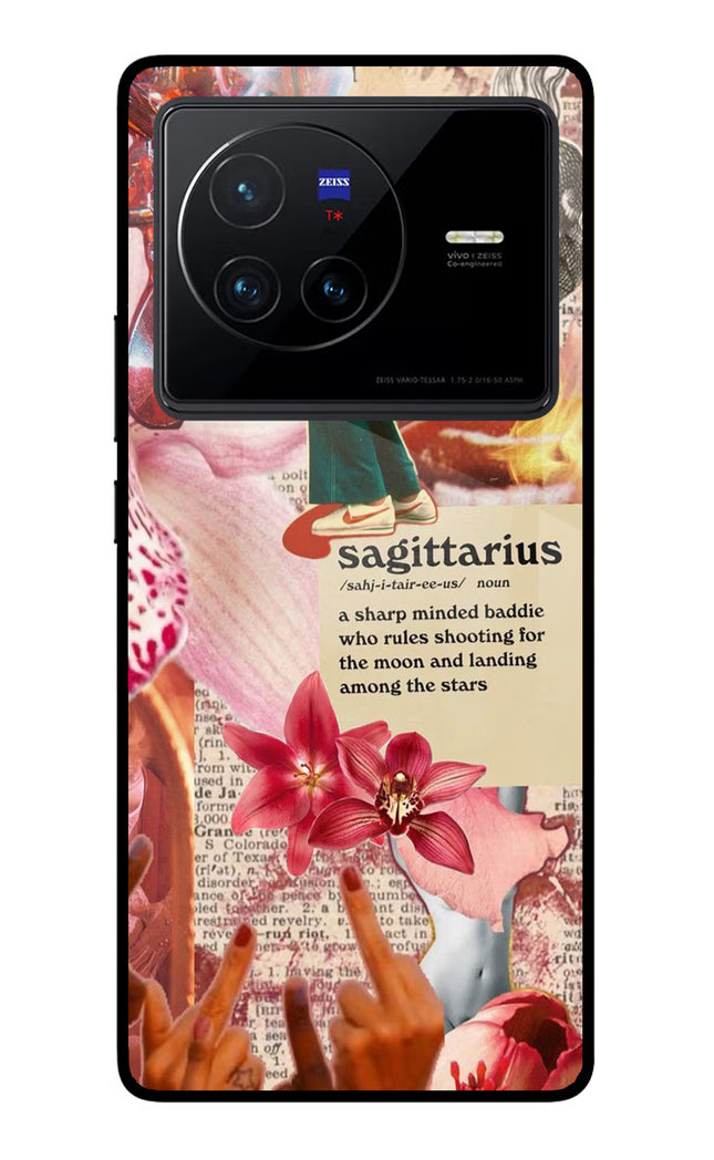 Sagittarius Zodiac Vivo X80 Glass Case