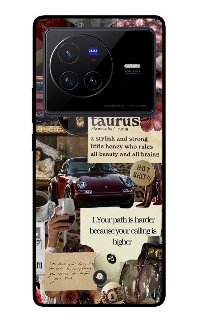Taurus Zodiac Vivo X80 Glass Case