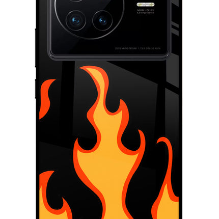 Fired Up – Black Vivo X80 Glass Case