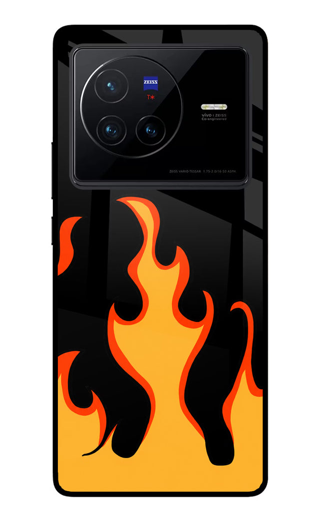 Fired Up – Black Vivo X80 Glass Case