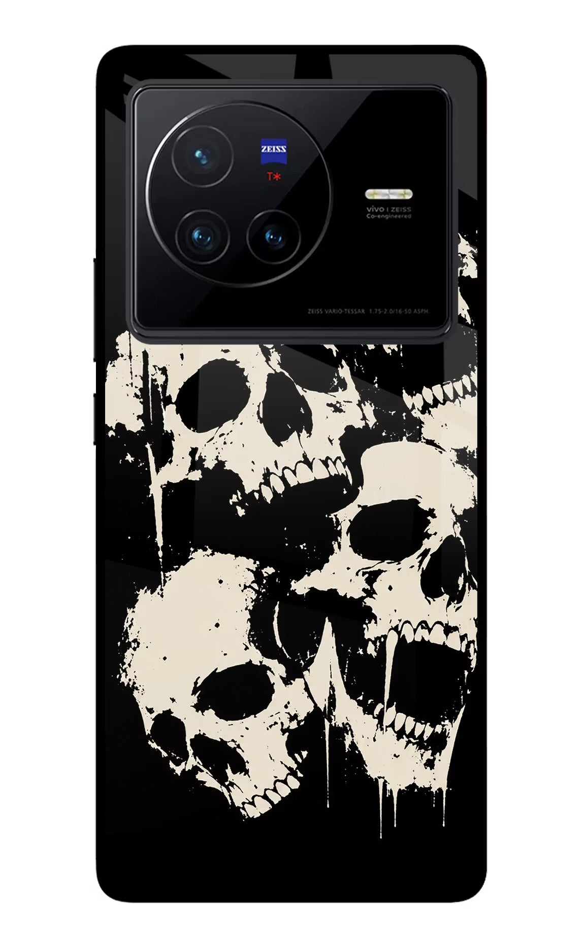 Dead Stack Vivo X80 Glass Case Back Cover by Casekaro