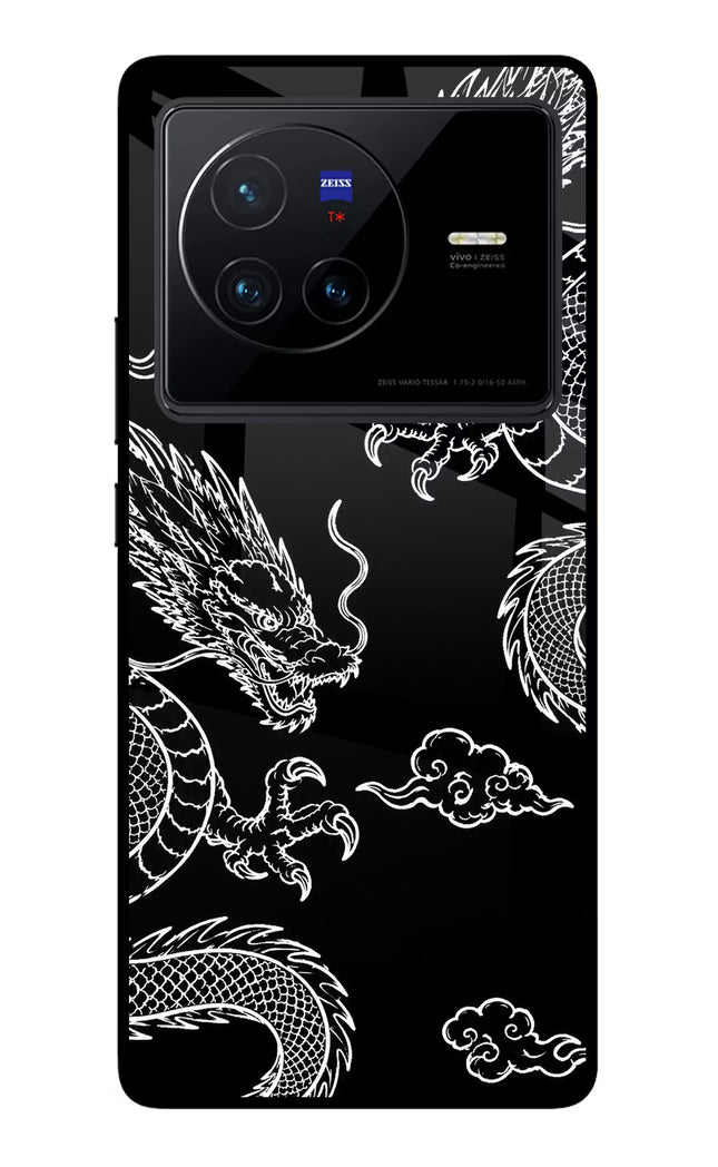 Twin Dragons Vivo X80 Glass Case