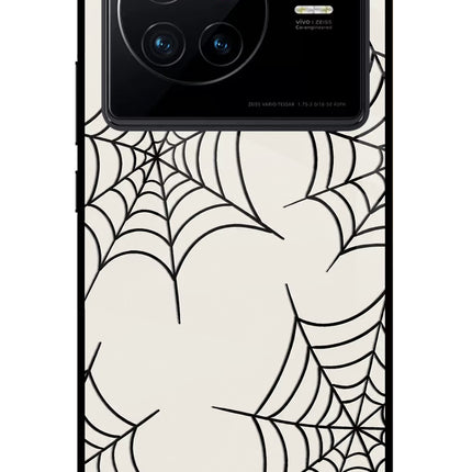 Spider Web Vivo X80 Glass Case