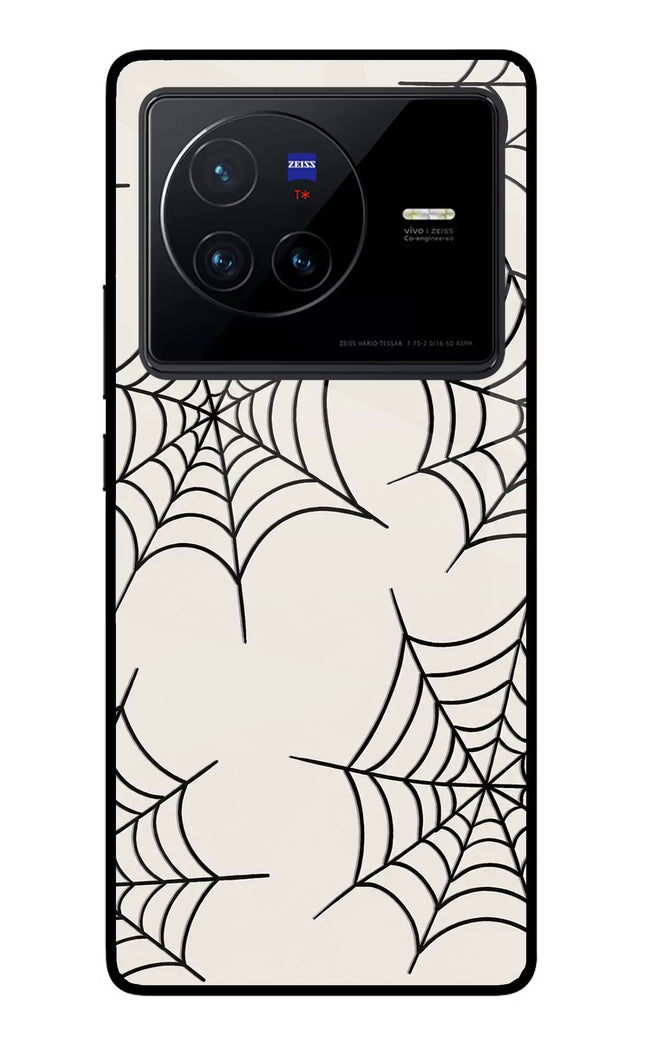 Spider Web Vivo X80 Glass Case