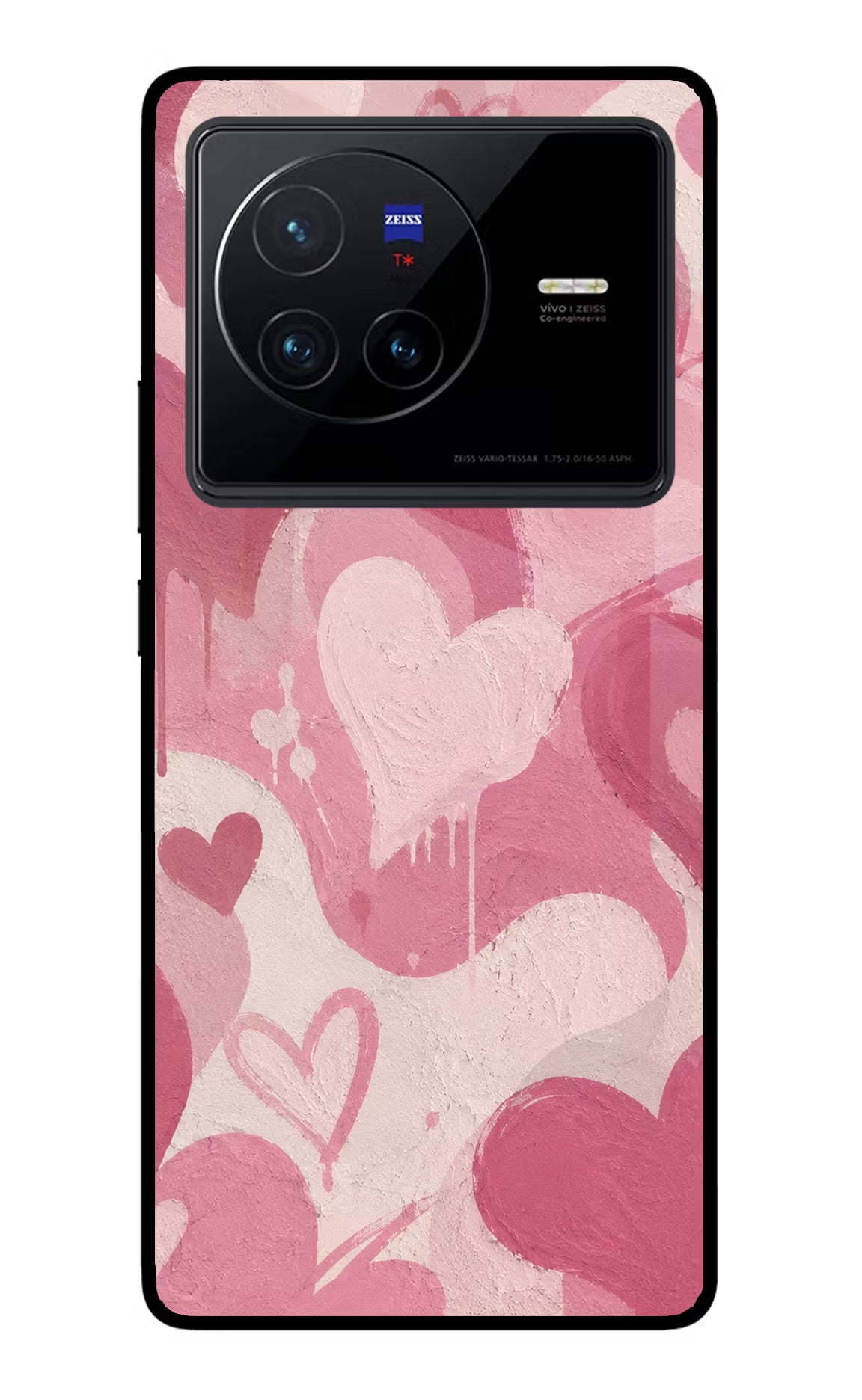 Hearty case Vivo X80 Glass Case Back Cover by Casekaro