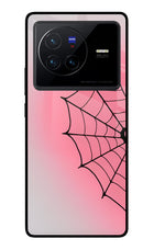 Pink Web Vivo X80 Glass Case
