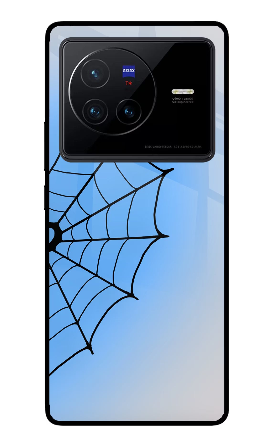 Blue Web Vivo X80 Glass Case