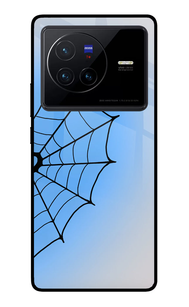 Blue Web Vivo X80 Glass Case
