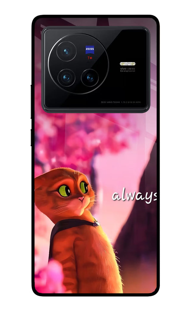 Always Cat Vivo X80 Glass Case