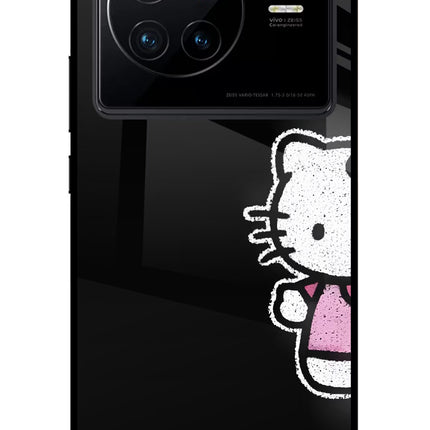 Kitty Charm Vivo X80 Glass Case