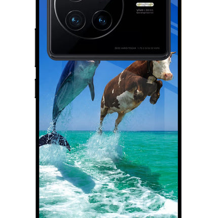Dolphin vs Cow Vivo X80 Glass Case