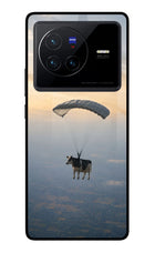 Skydiving Cow Vivo X80 Glass Case