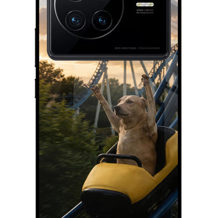 Rollercoaster Dog Vivo X80 Glass Case