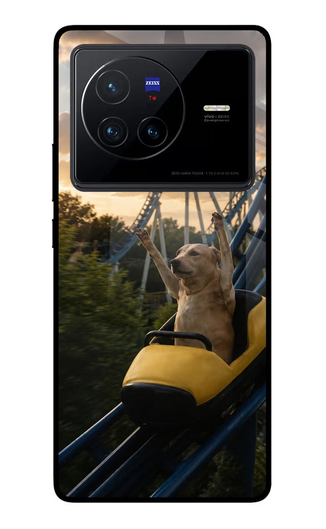 Rollercoaster Dog Vivo X80 Glass Case