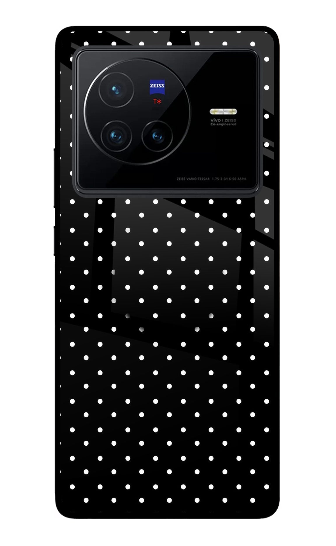 White Dots Vivo X80 Glass Case