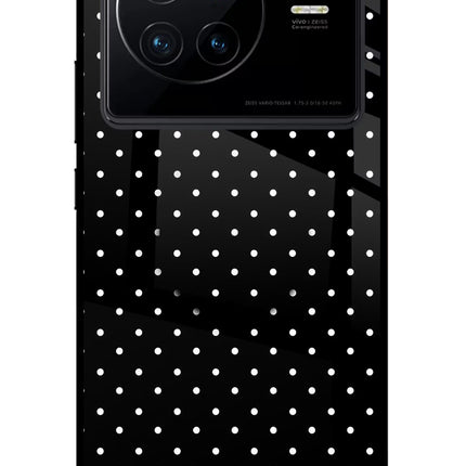 White Dots Vivo X80 Glass Case
