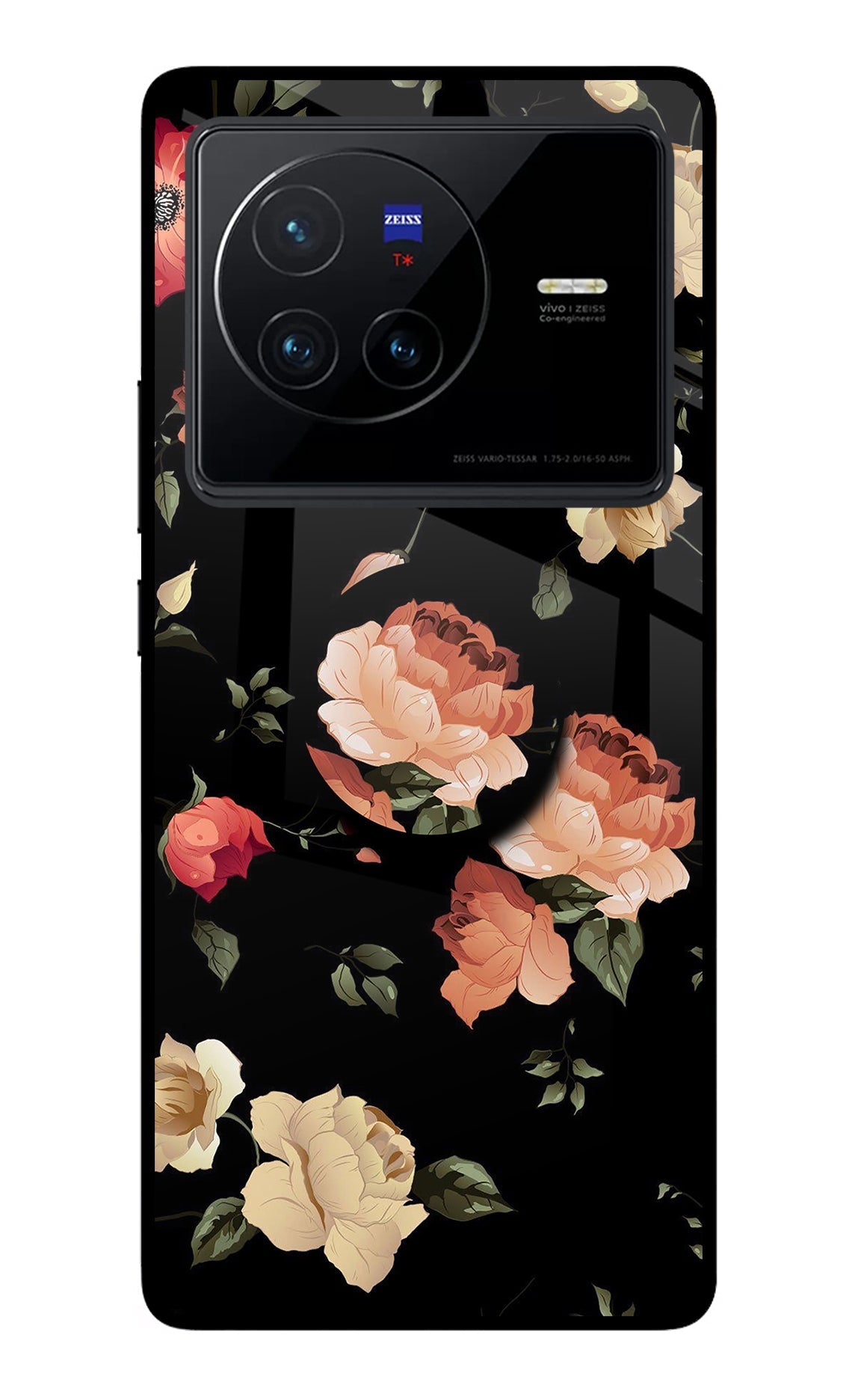 Flowers Vivo X80 Glass Case