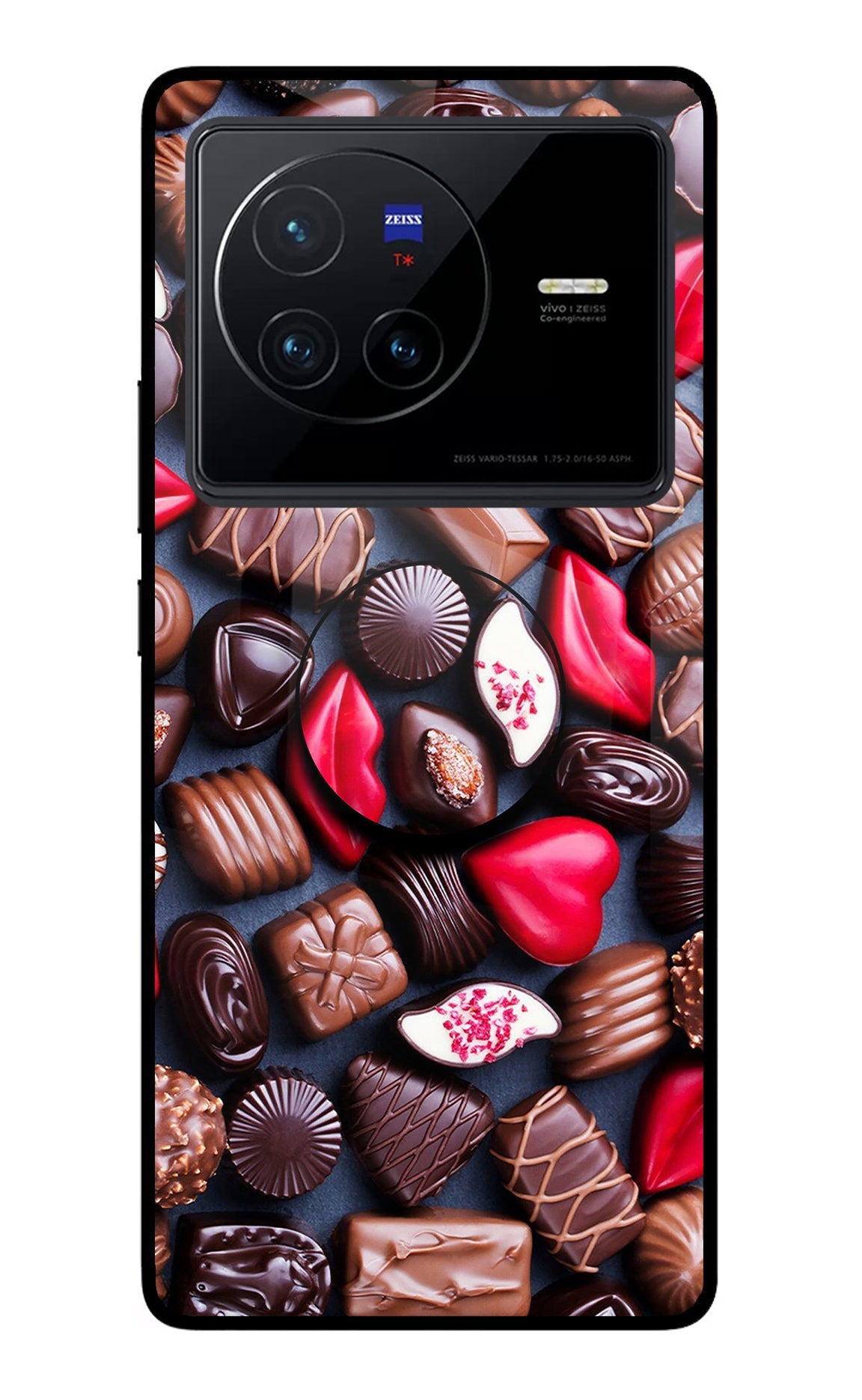Chocolates Vivo X80 Glass Case