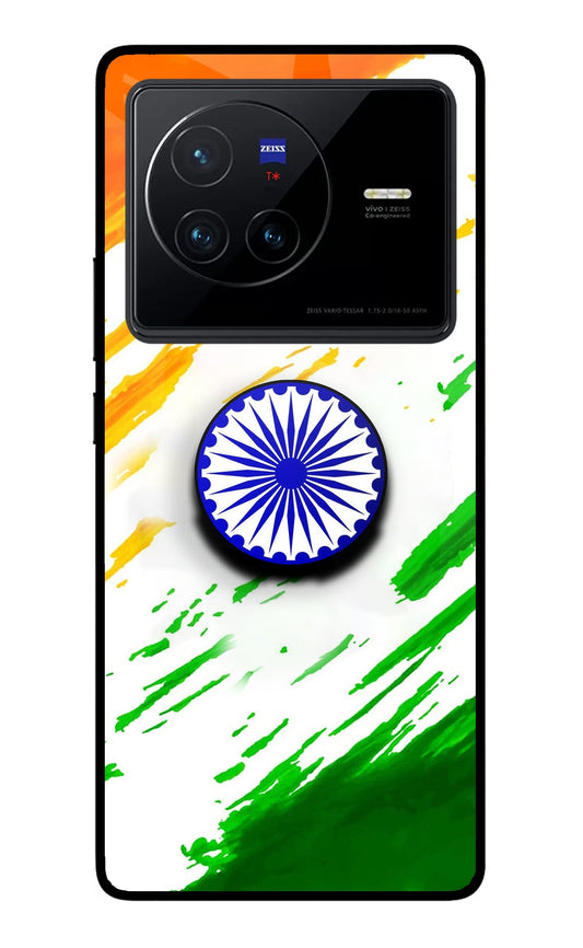 Indian Flag Ashoka Chakra Vivo X80 Glass Case
