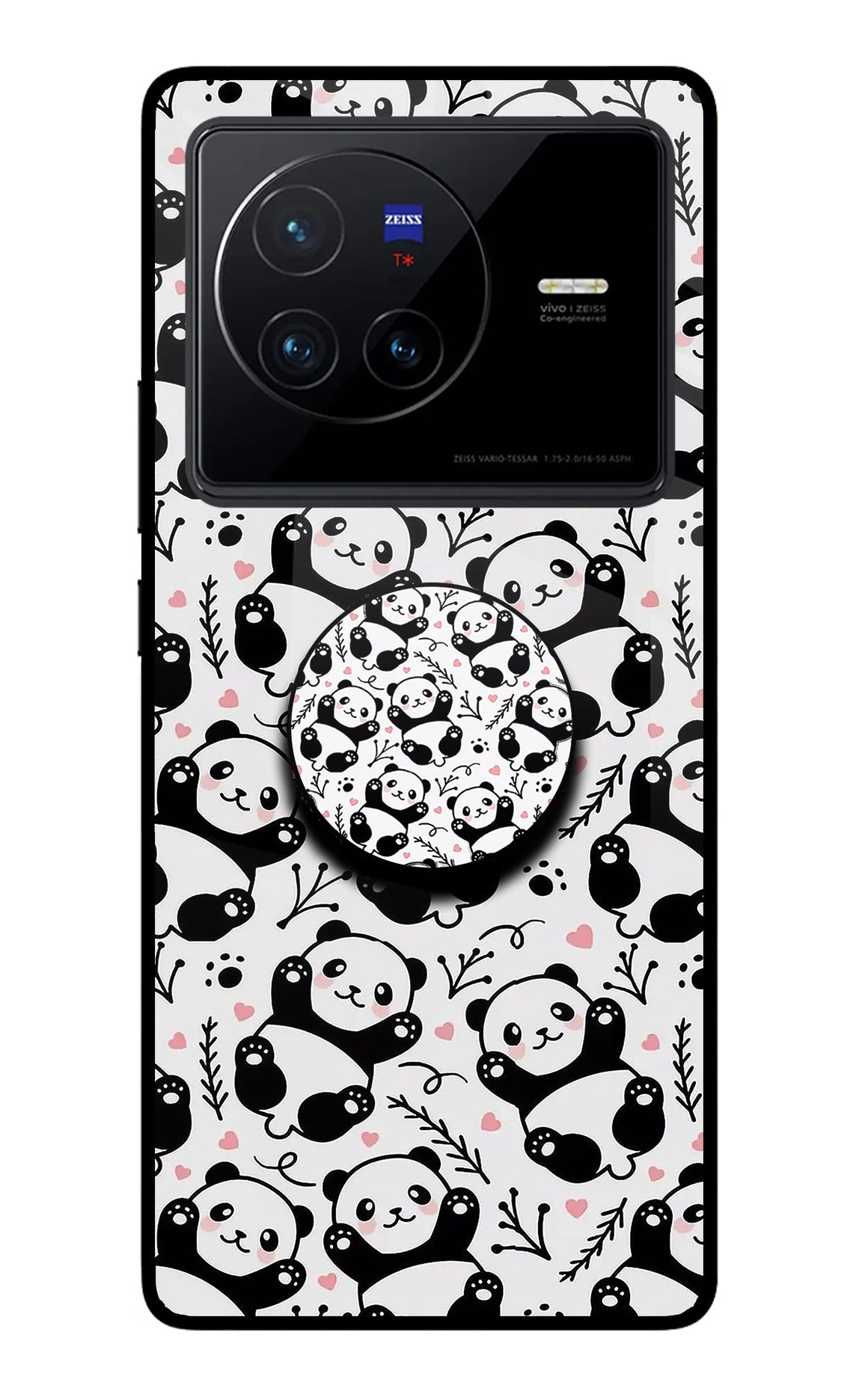 Cute Panda Vivo X80 Glass Case