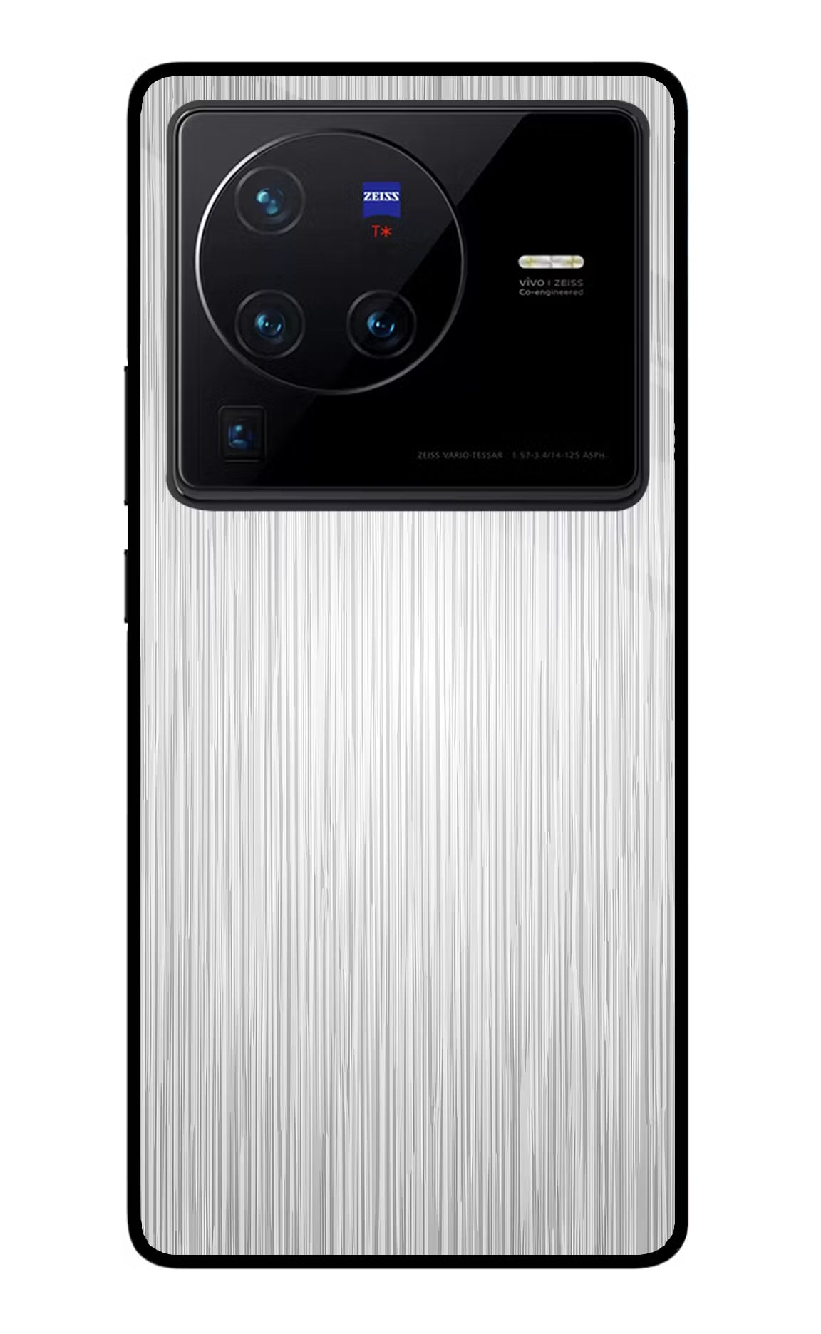 Wooden Grey Texture Vivo X80 Pro Glass Case Back Cover by Casekaro