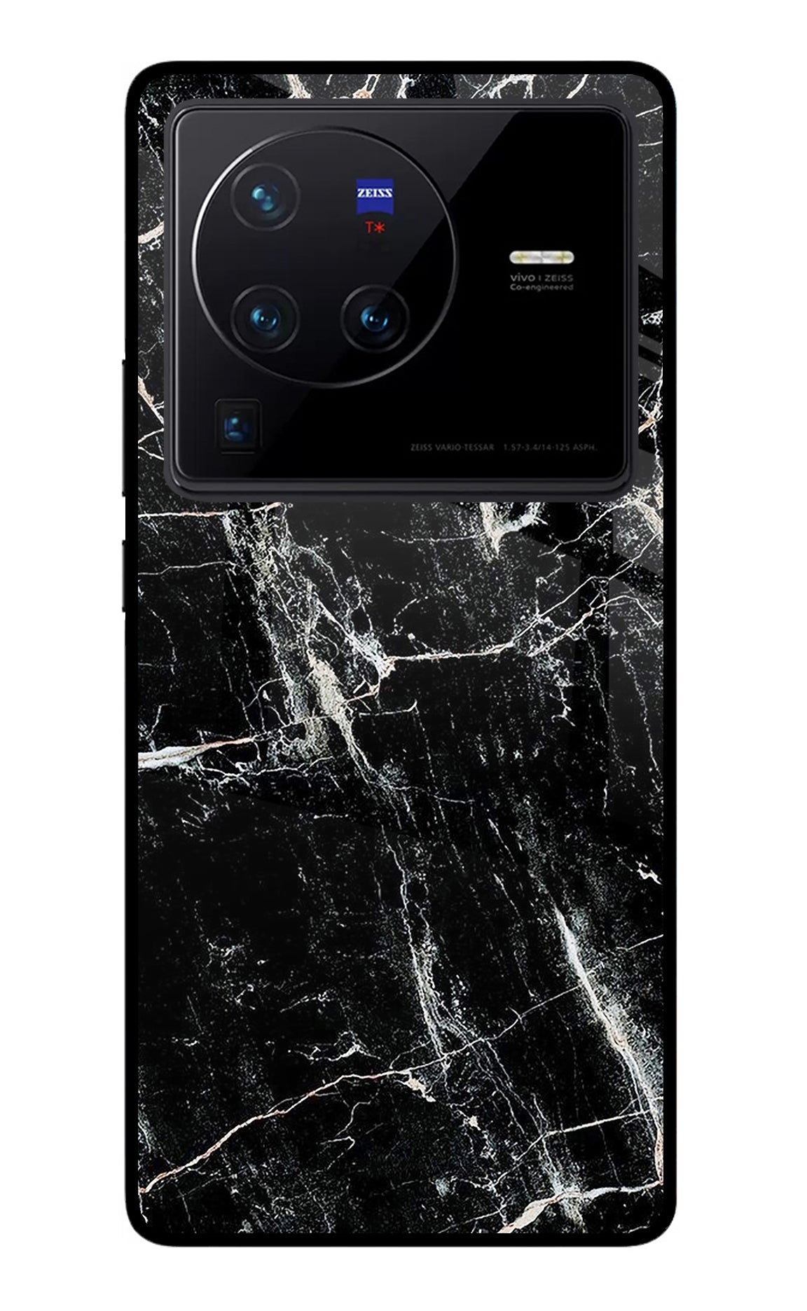 Black Marble Texture Vivo X80 Pro Glass Case