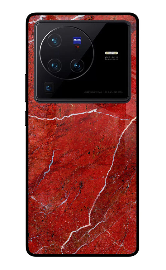 Red Marble Design Vivo X80 Pro Glass Case