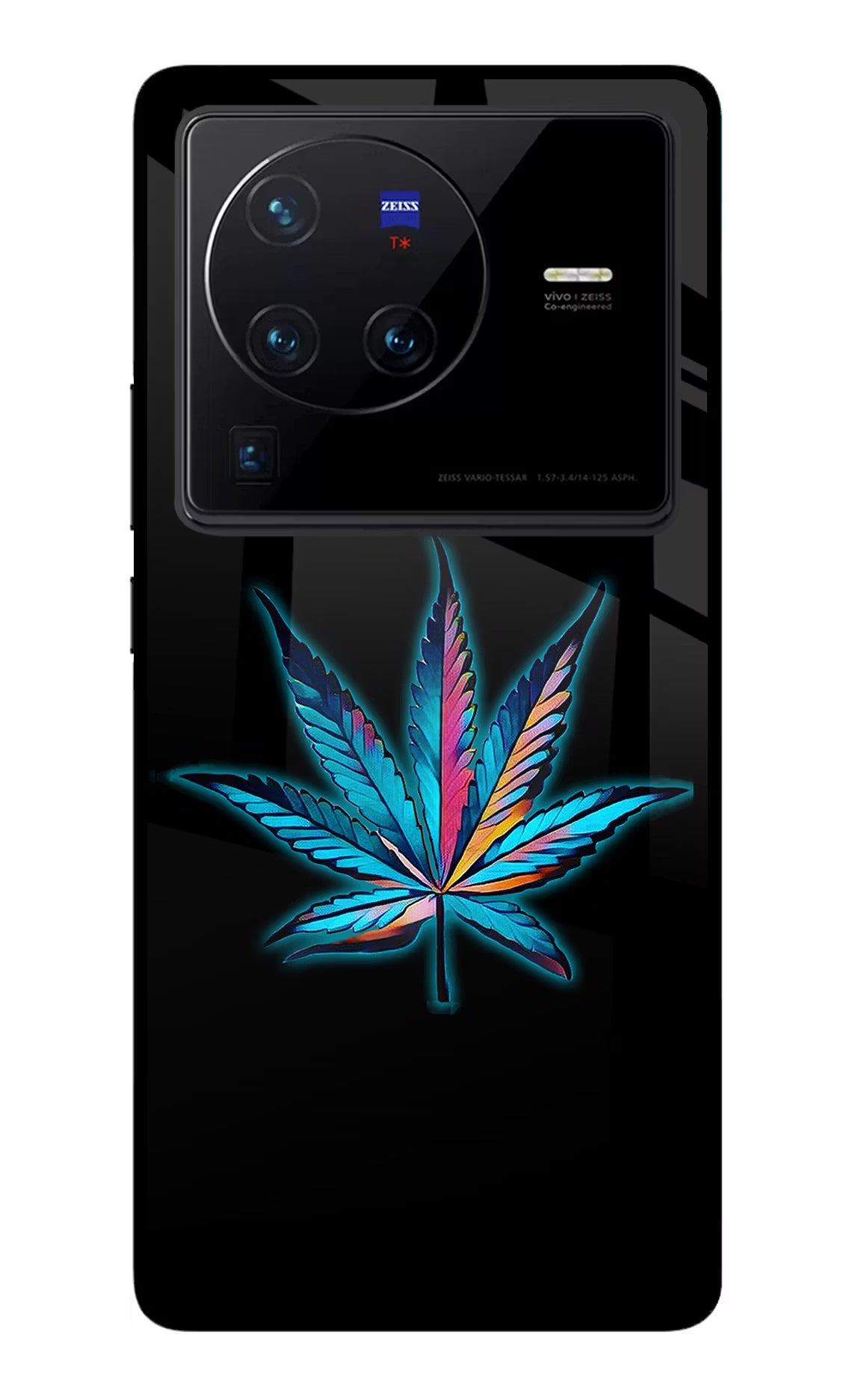 Weed Vivo X80 Pro Glass Case Back Cover by Casekaro