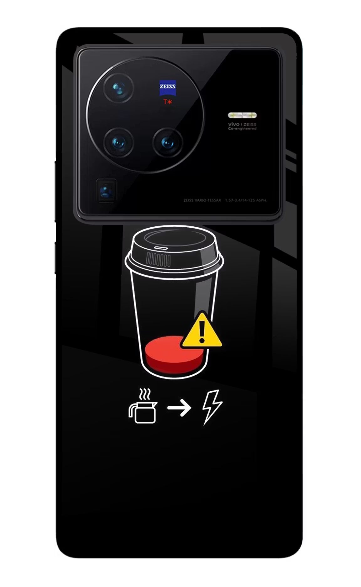 Coffee Vivo X80 Pro Glass Case Back Cover by Casekaro