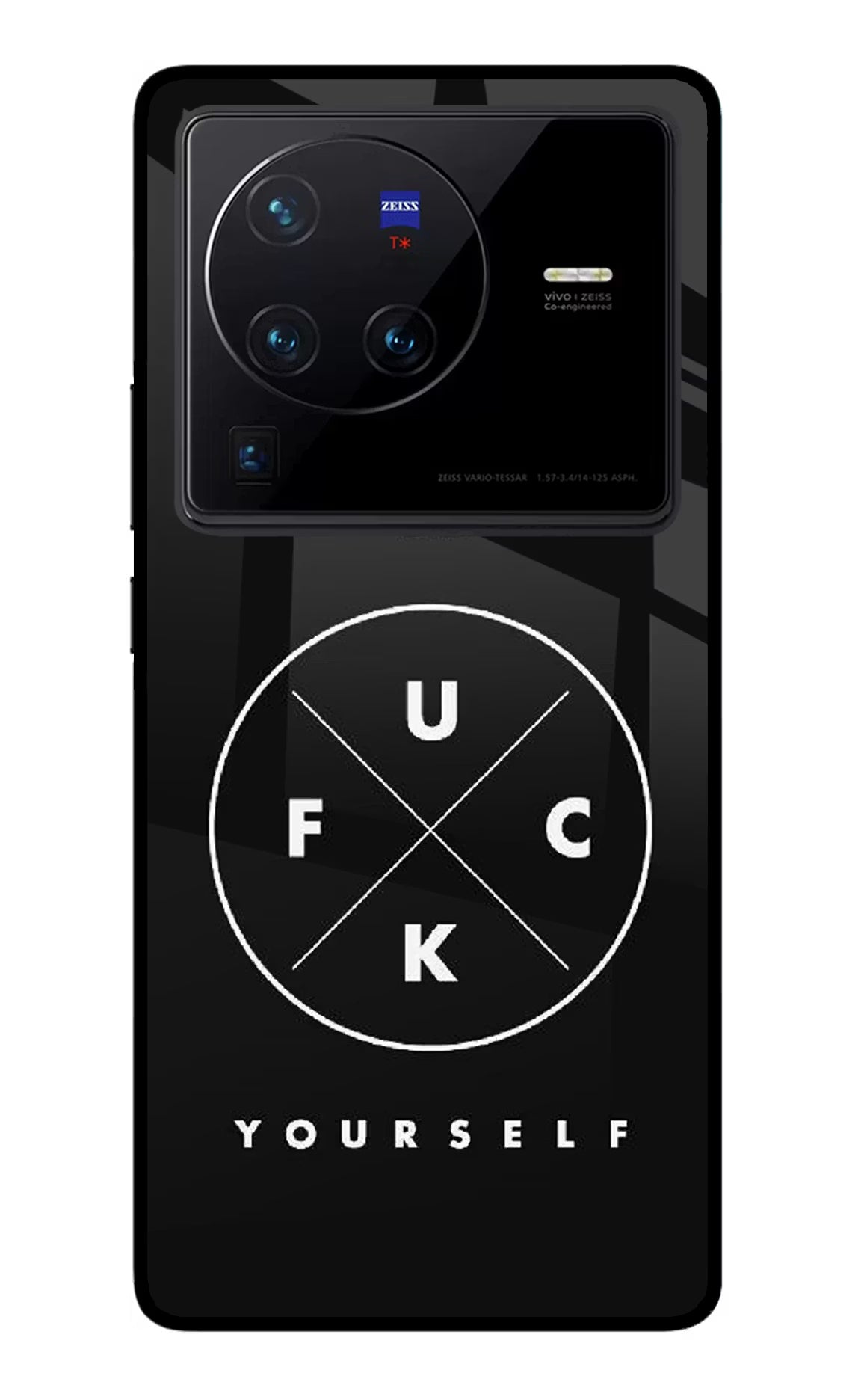 Go Fuck Yourself Vivo X80 Pro Glass Case Back Cover by Casekaro