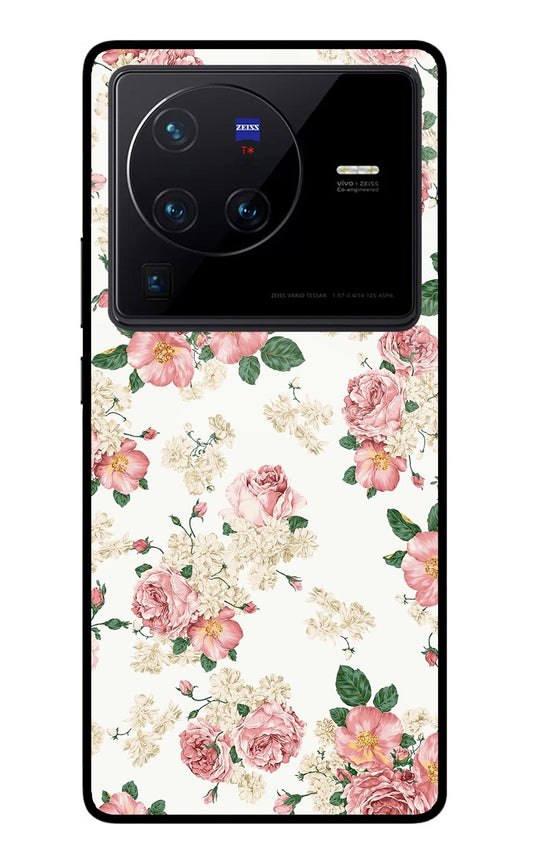 Flowers Vivo X80 Pro Glass Case