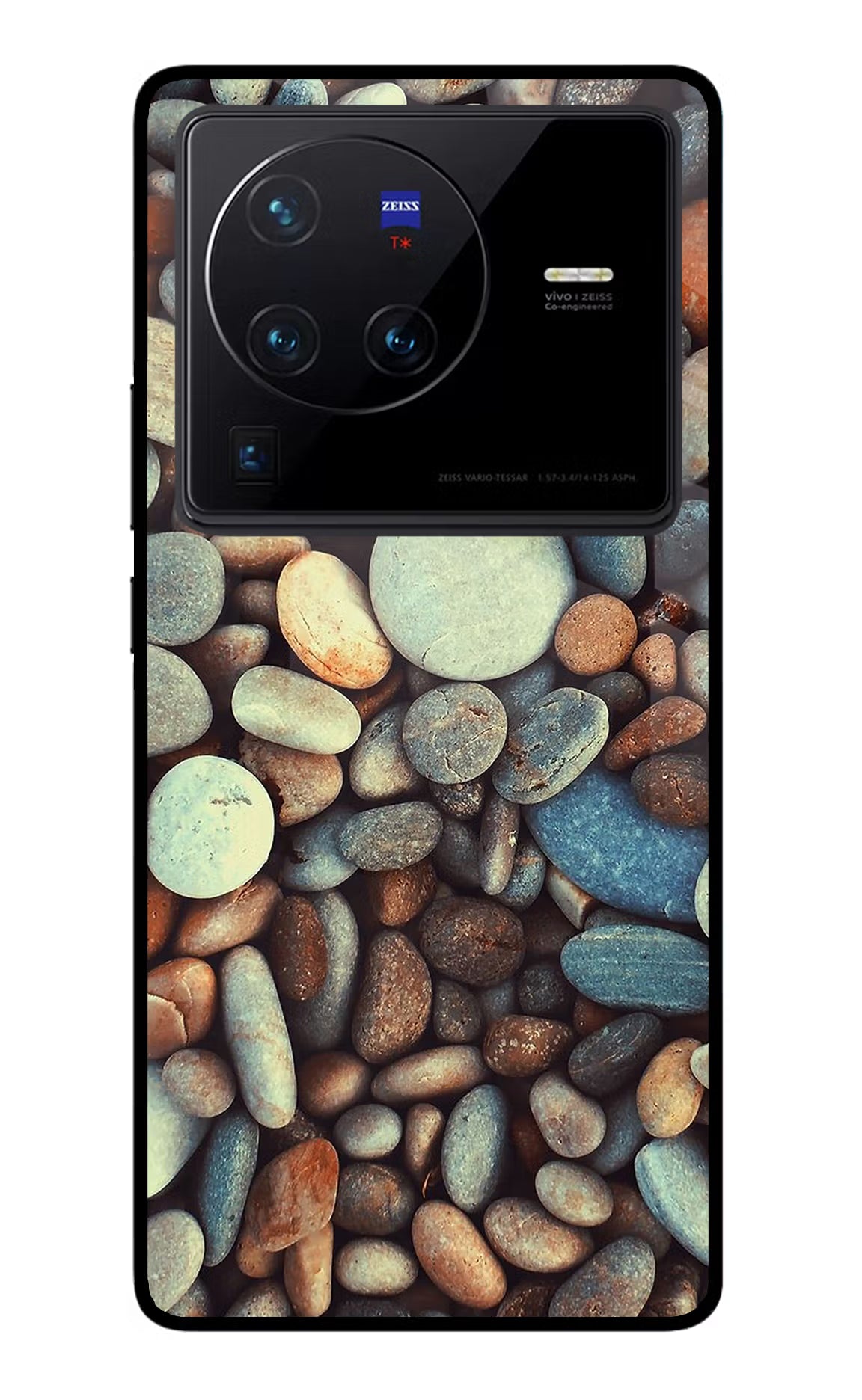 Pebble Vivo X80 Pro Glass Case Back Cover by Casekaro