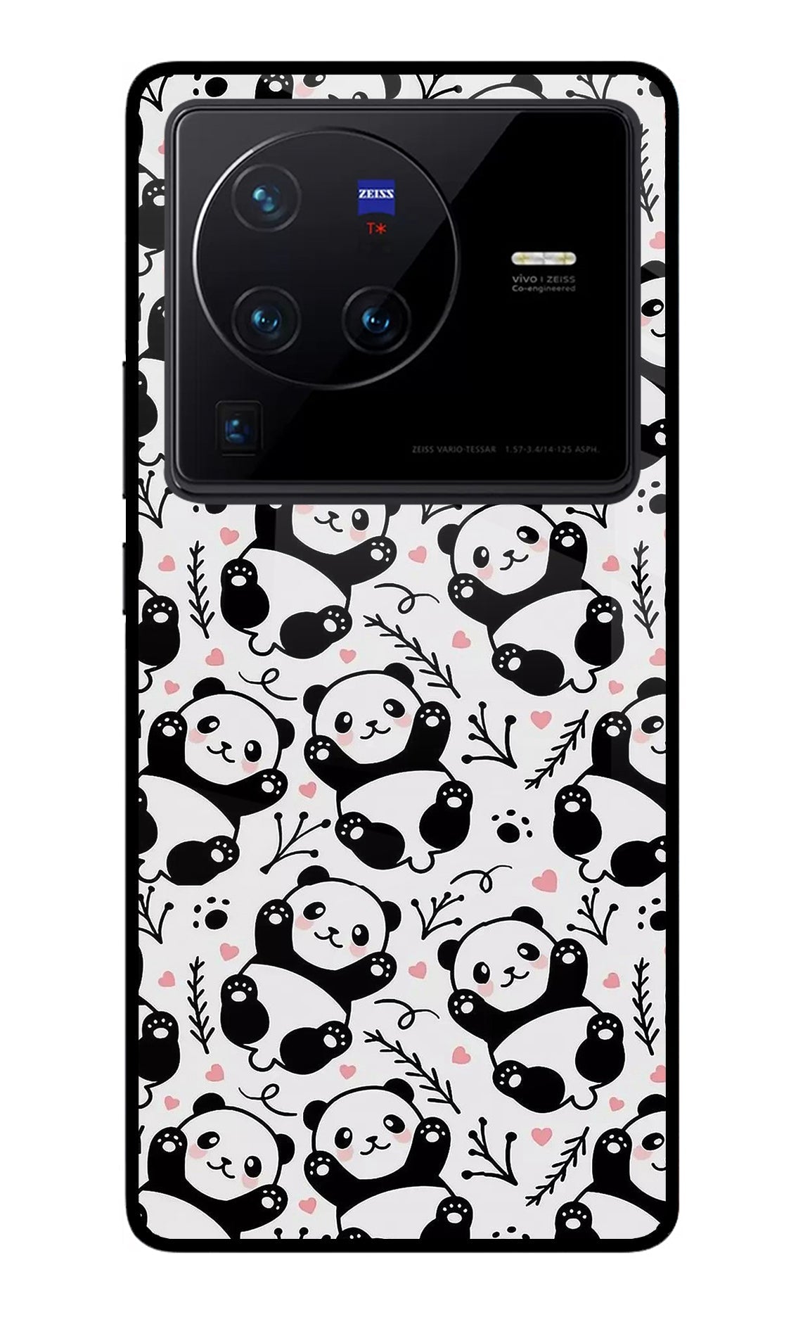 Cute Panda Vivo X80 Pro Glass Case